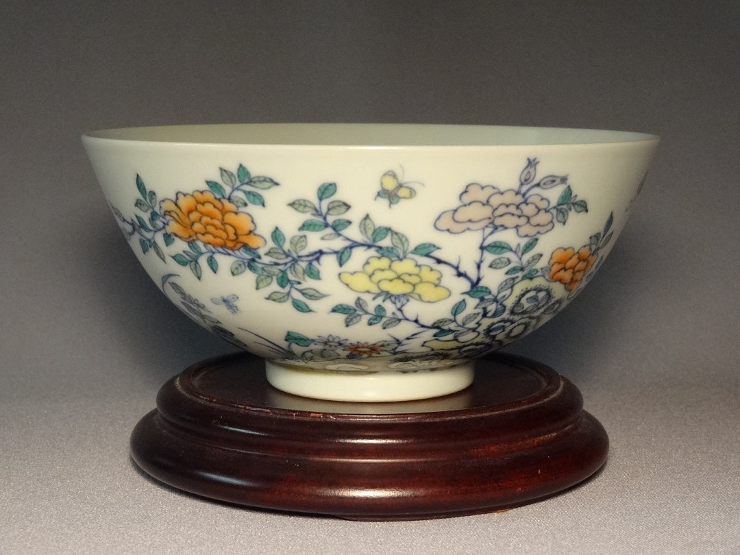 A DOUCAI BOWL YONGZHENG SIX-CHARACTER MARK WITHIN DOUBLE CIRCLES-Porcelain China