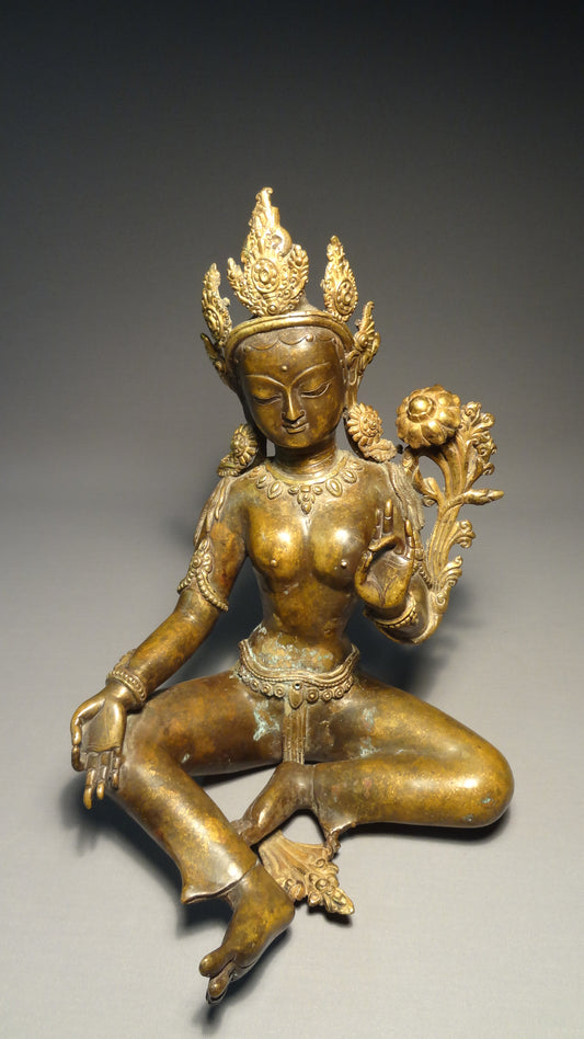 Large Bronze Tara 26.3 cm Tibet/Nepal