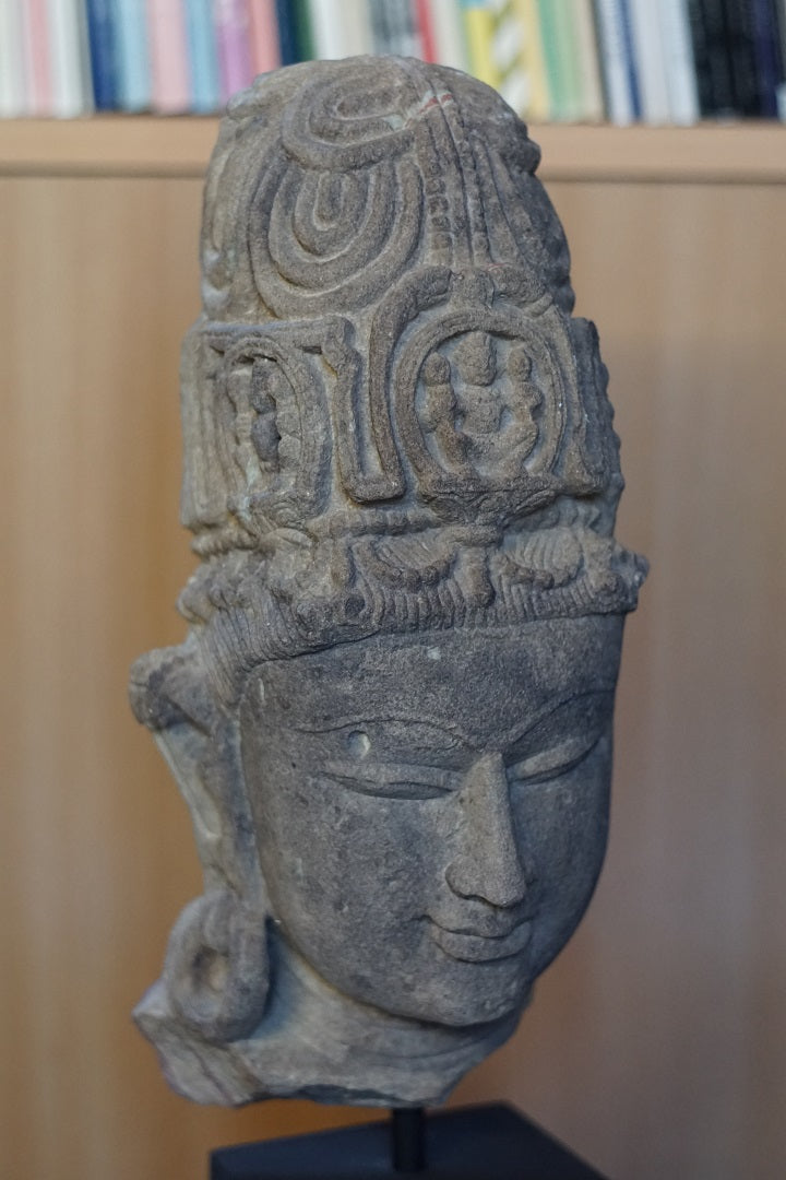 stone head of Bodhisattva. Gupta period ca: 550-700 A.D