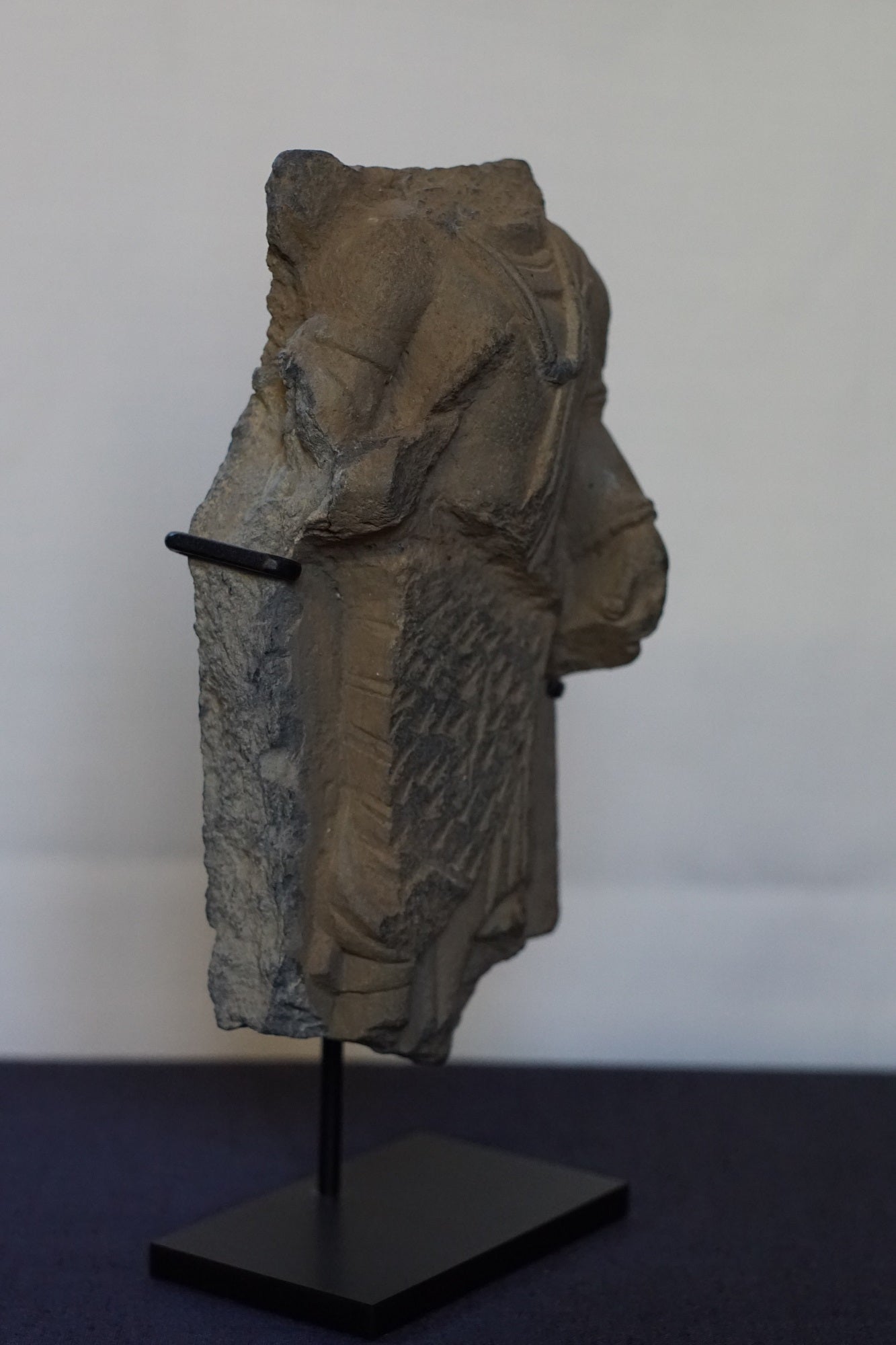 Grey Schist Torso of Bodhisattva Gandhara Kushan period 300 AD