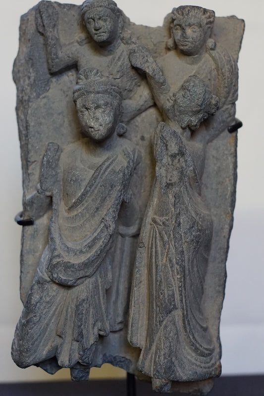 Grey Schist fragment Gandhara Kushan period-300 AD