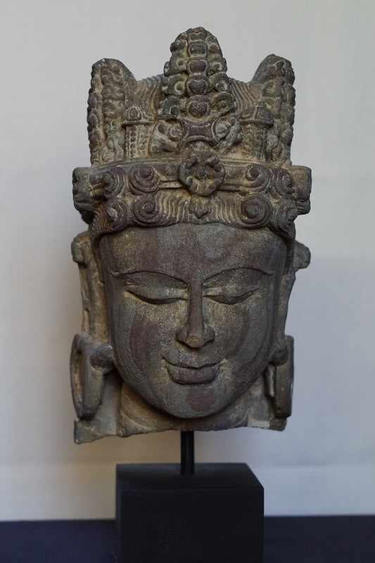 A large head of Bodhisattva Gupta period circa: 500-700 A.D