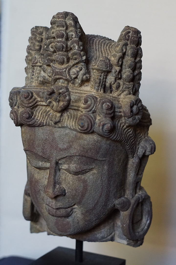 A large head of Bodhisattva Gupta period circa: 500-700 A.D