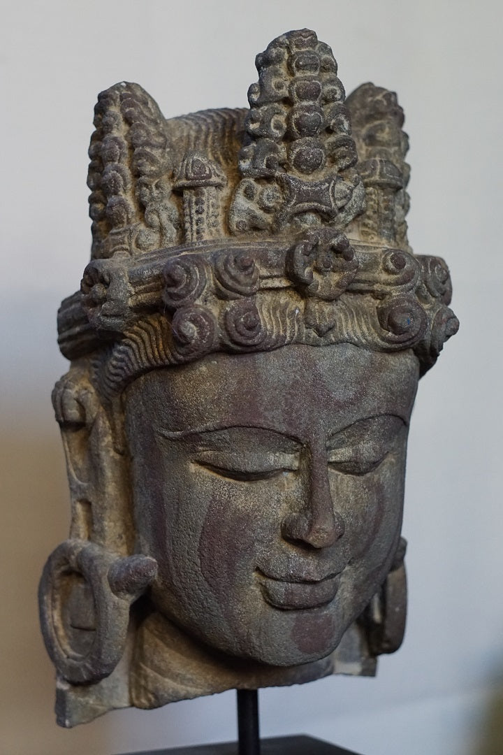 A large head of Bodhisattva Gupta period circa: 500-700 A.D