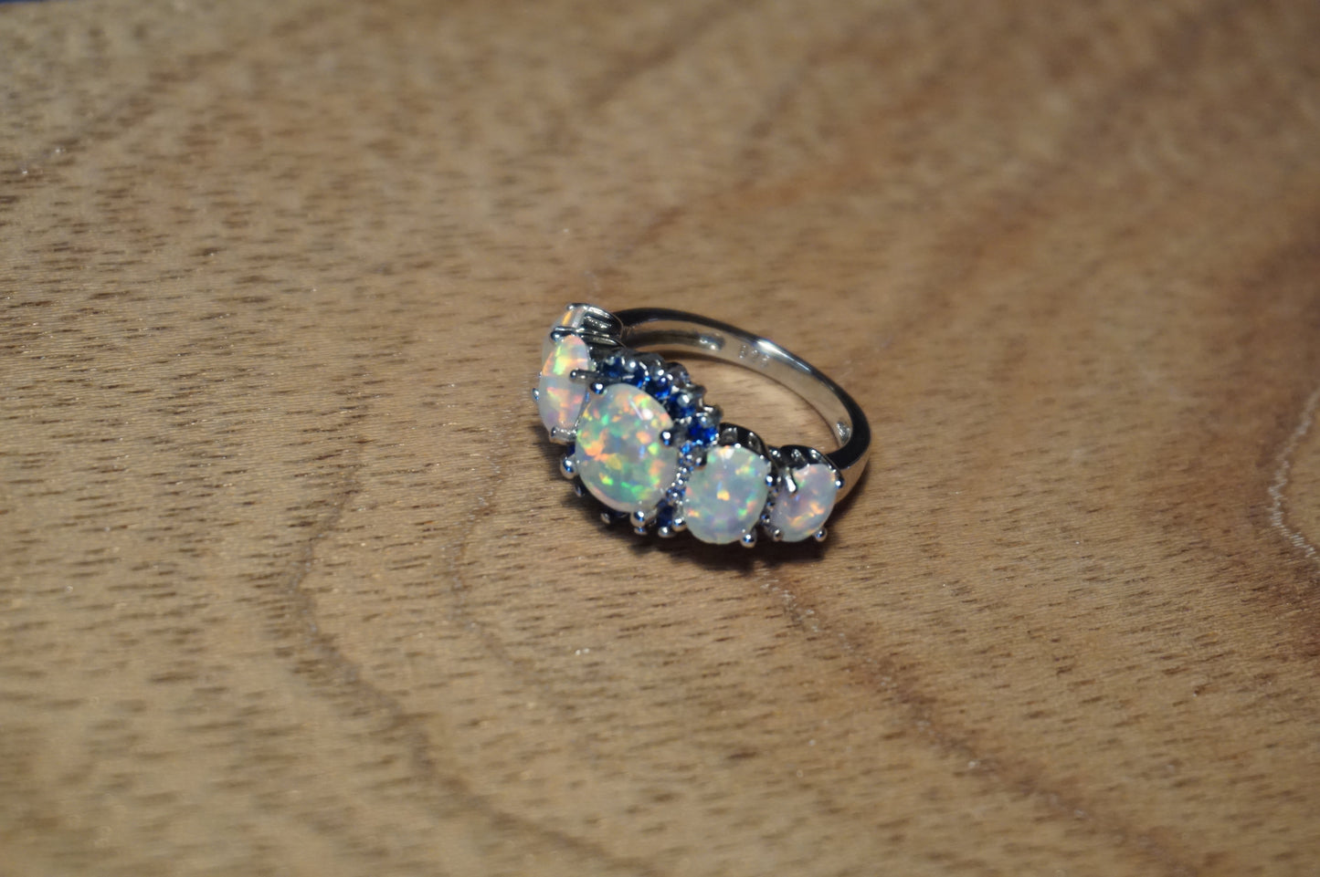 Silver plated ring with Gem Stones