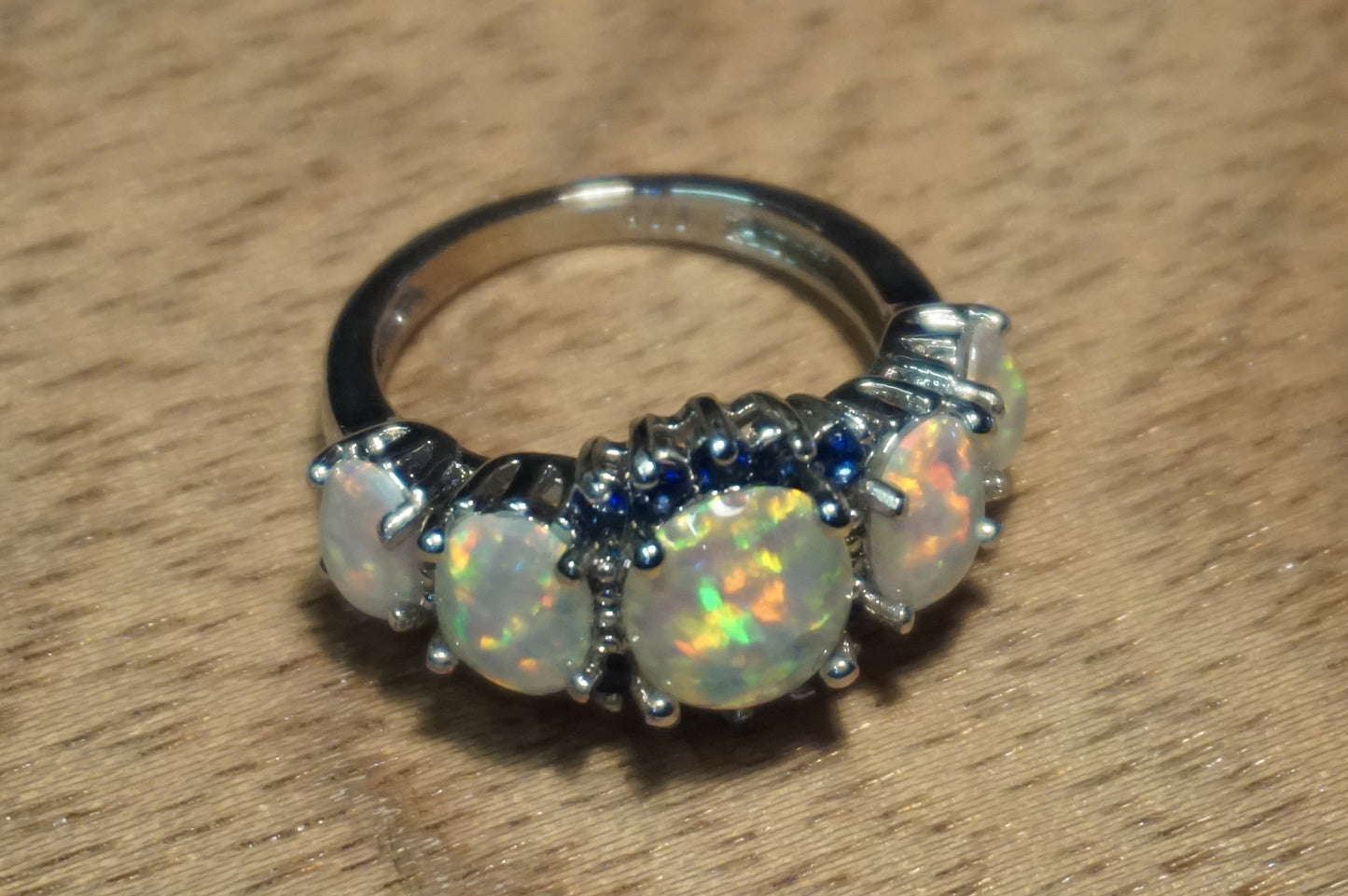 Silver plated ring with Gem Stones