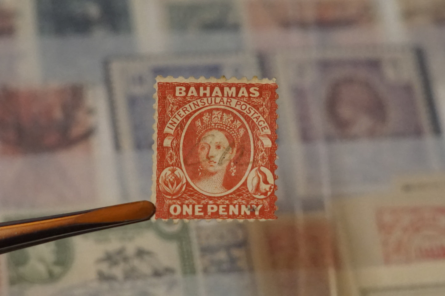 Stamp Bahamas 1862 One Penny