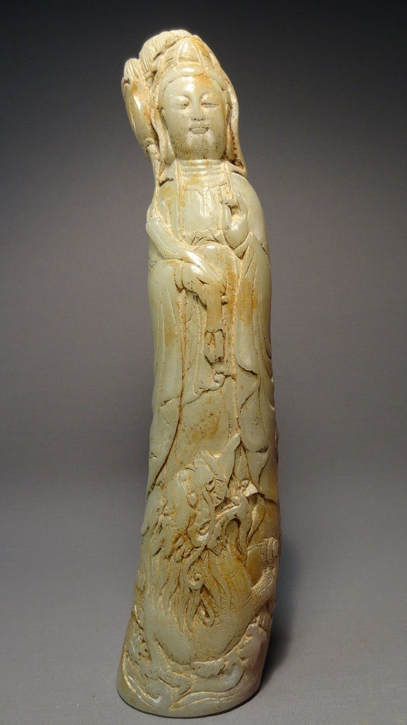 Chinese Stone fig of Kwanyin Bodhisattva Qing Dynasty