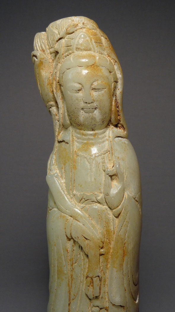 Chinese Stone fig of Kwanyin Bodhisattva Qing Dynasty