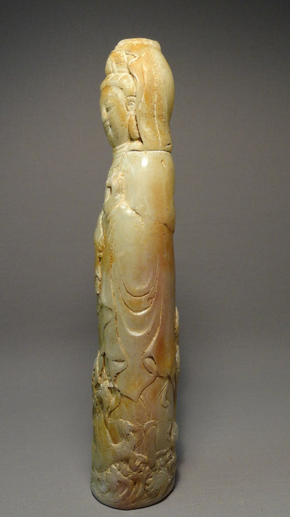 Chinese Stone fig of Kwanyin Bodhisattva Qing Dynasty