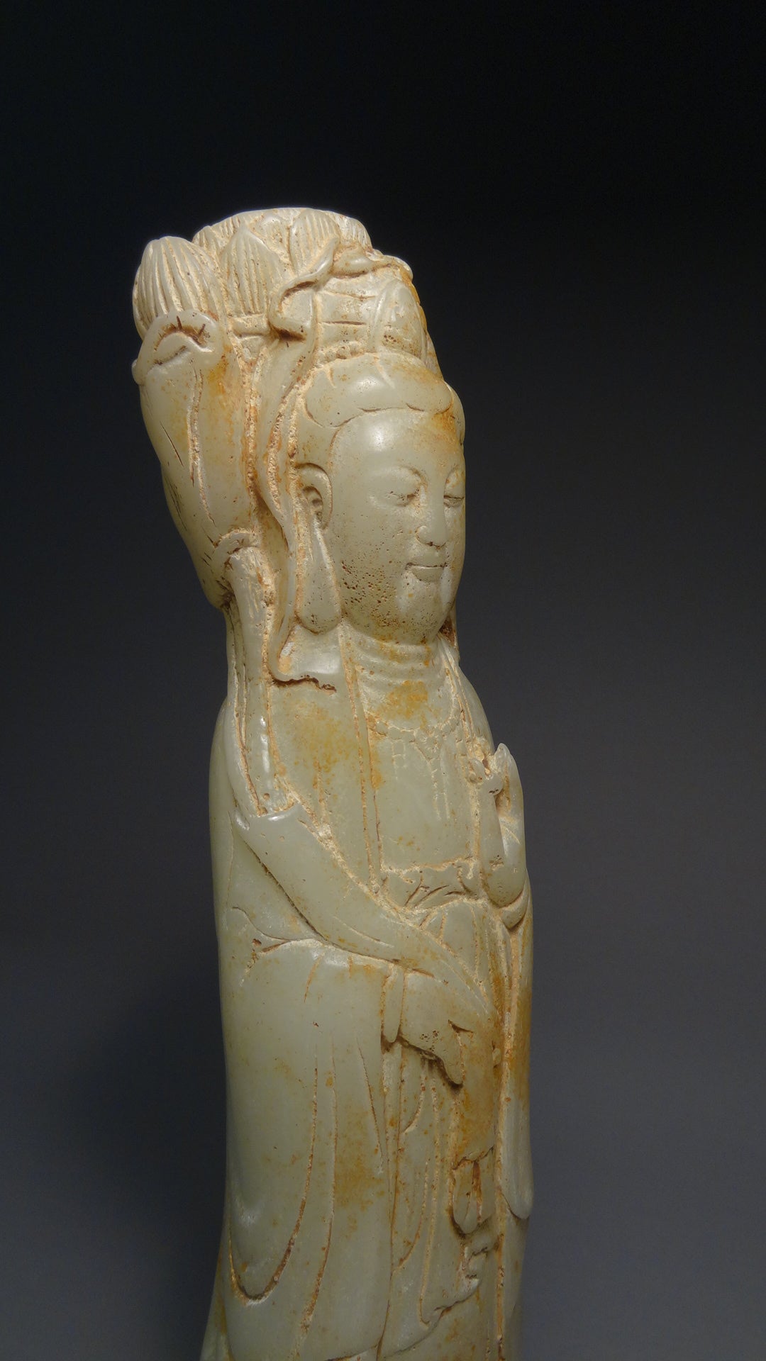 Chinese Stone fig of Kwanyin Bodhisattva Qing Dynasty