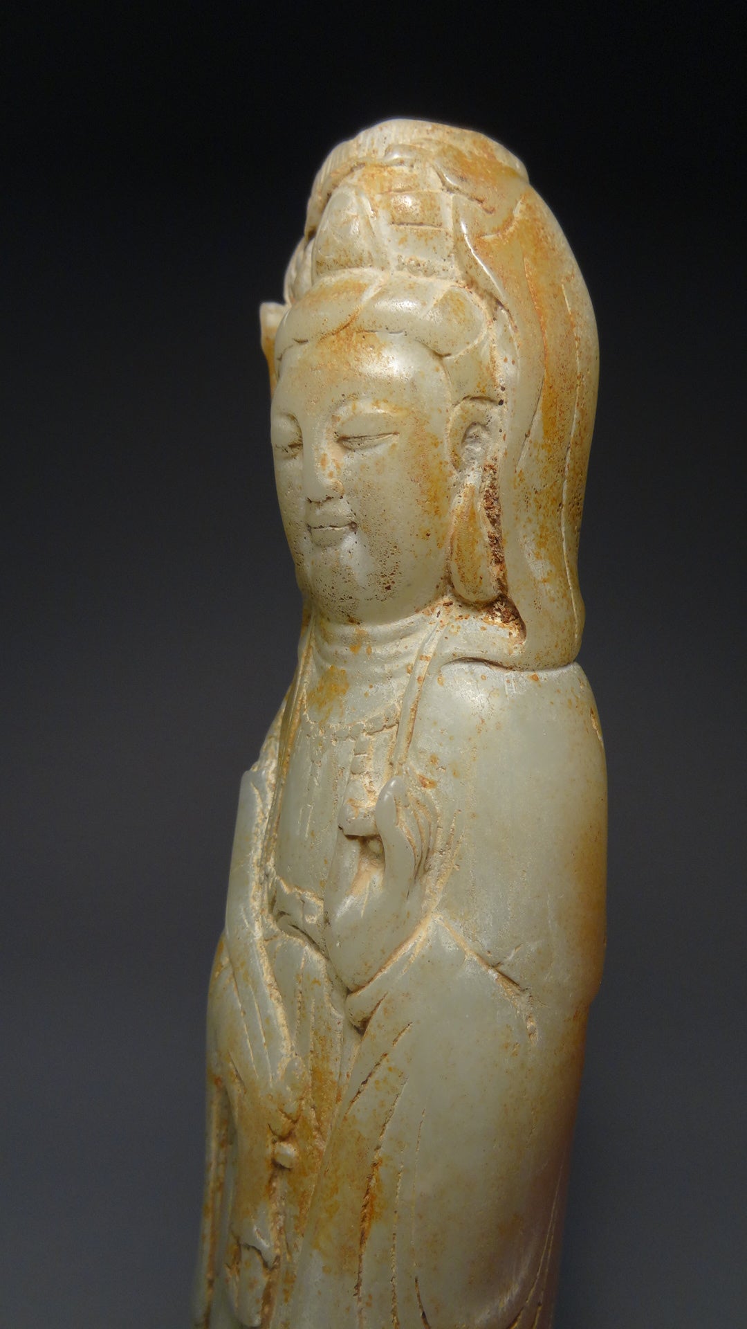 Chinese Stone fig of Kwanyin Bodhisattva Qing Dynasty