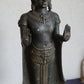 Antique Bronze Standing Lopburi Buddha. Khmer Influence. 19/20th Century