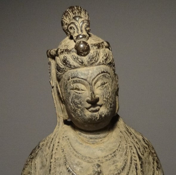 A Standing Bodhisattva- stone Tang Dynasty 600-900 A.D China