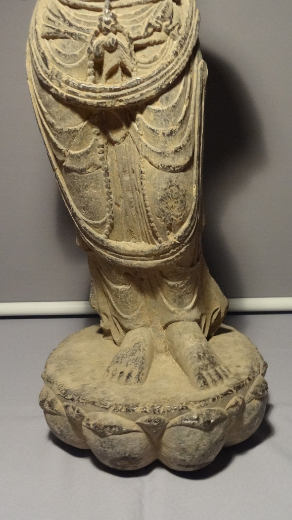 A Standing Bodhisattva- stone Tang Dynasty 600-900 A.D China