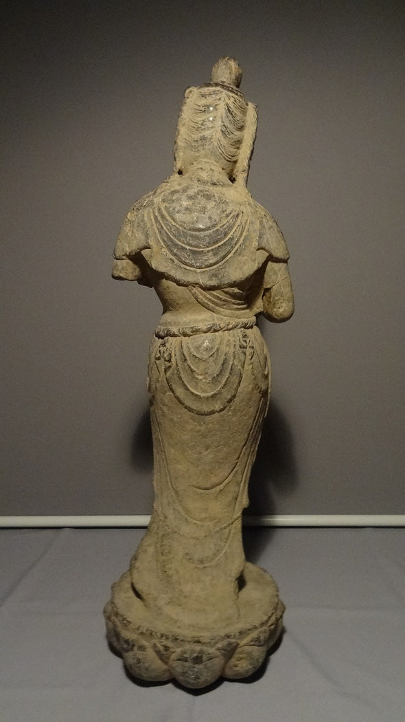 A Standing Bodhisattva- stone Tang Dynasty 600-900 A.D China