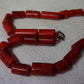 A fine red coral beads string