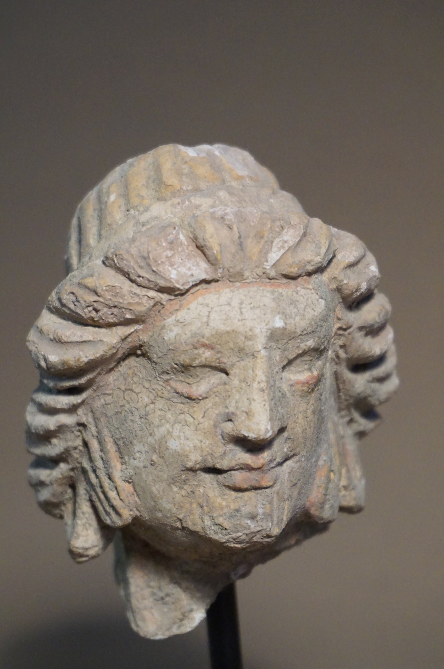 Stucco Head of a Scholar - Kushan period 300 AD Hadda-Afghanistan