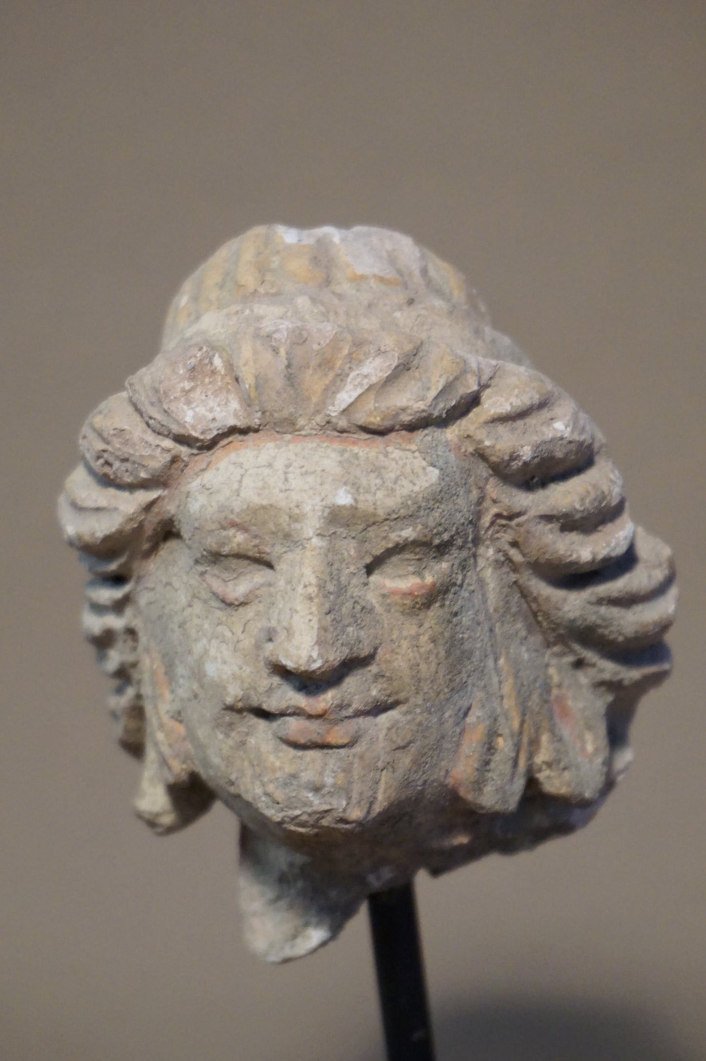 Stucco Head of a Scholar - Kushan period 300 AD Hadda-Afghanistan