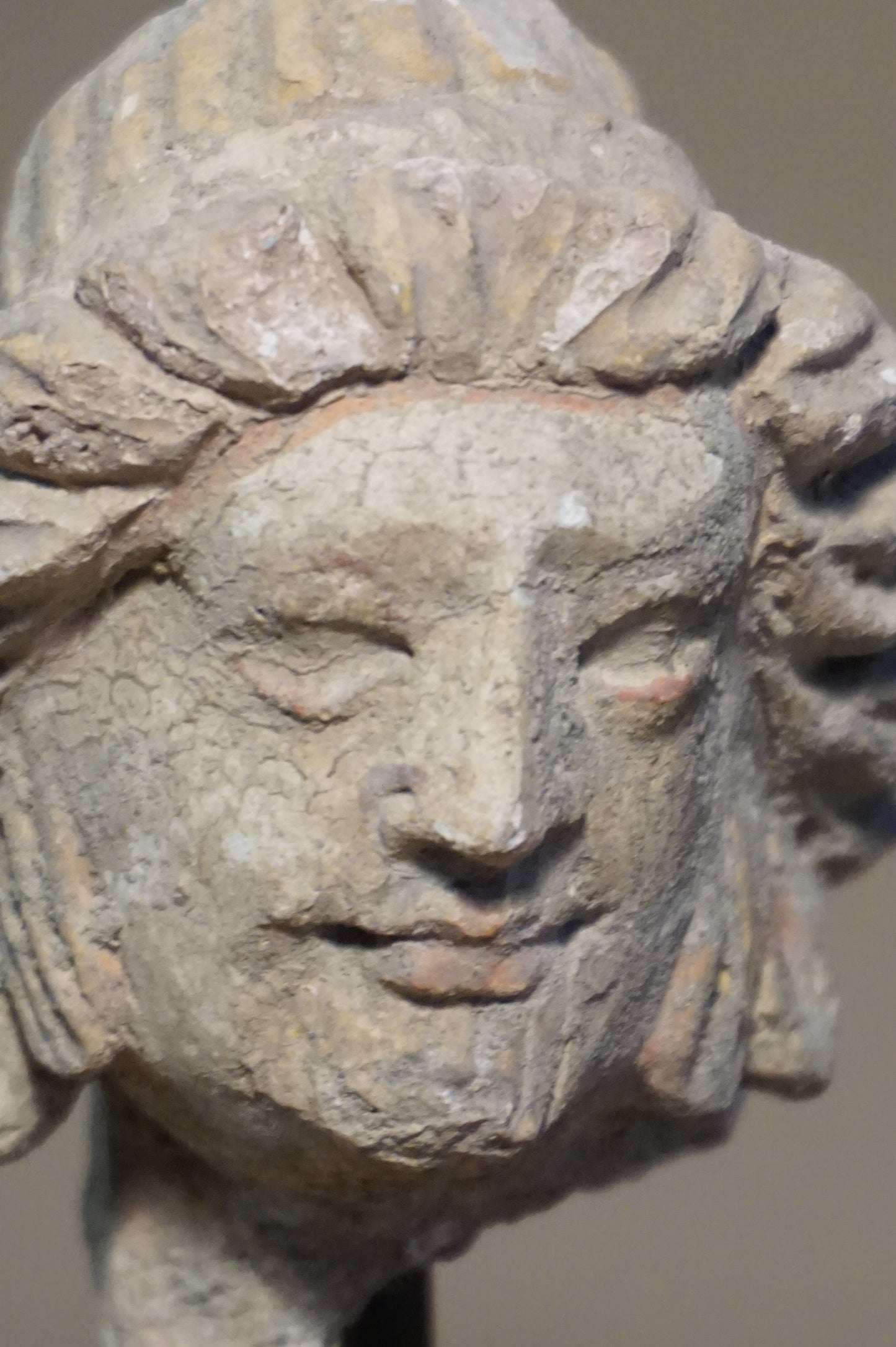 Stucco Head of a Scholar - Kushan period 300 AD Hadda-Afghanistan