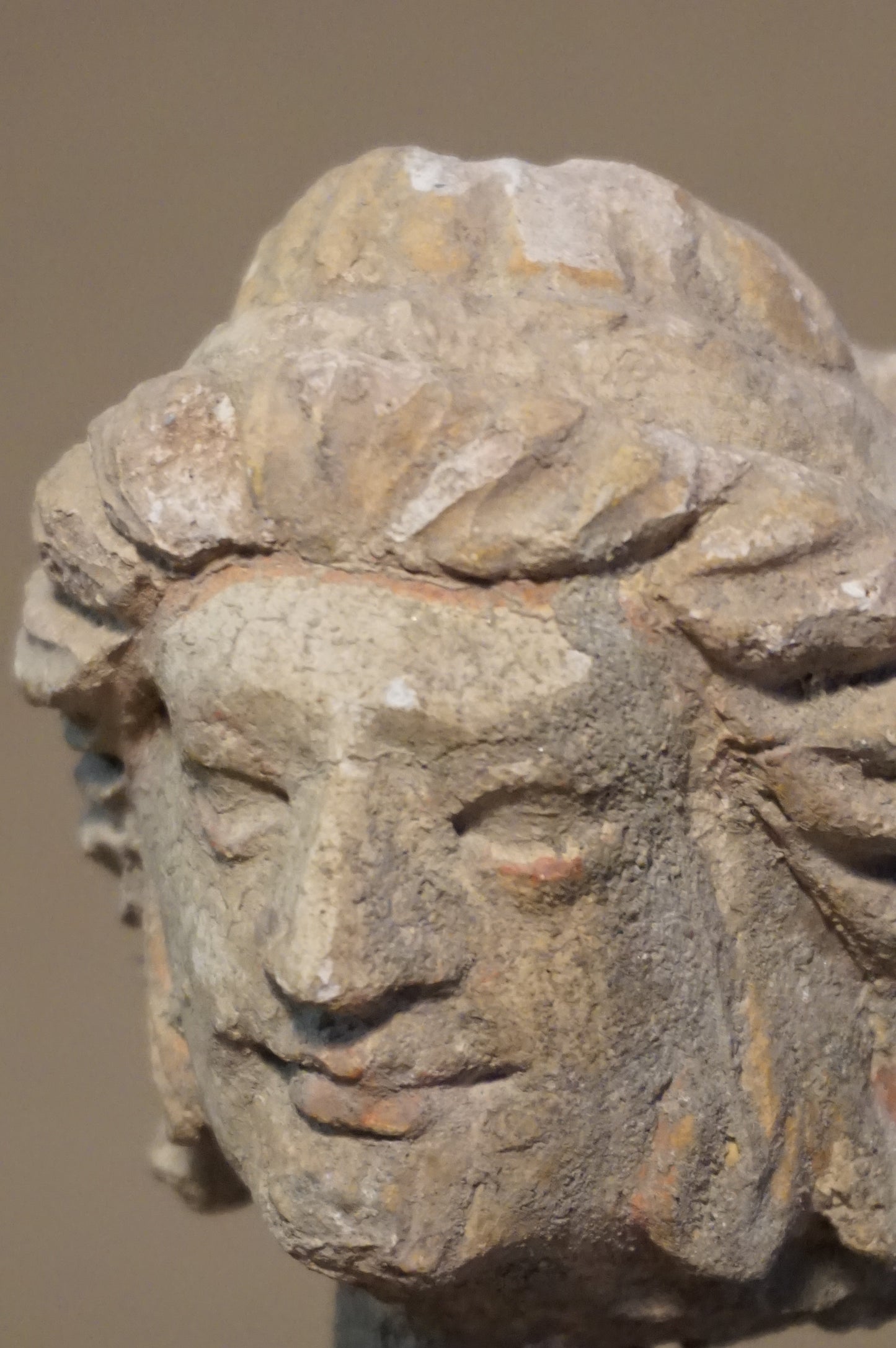 Stucco Head of a Scholar - Kushan period 300 AD Hadda-Afghanistan