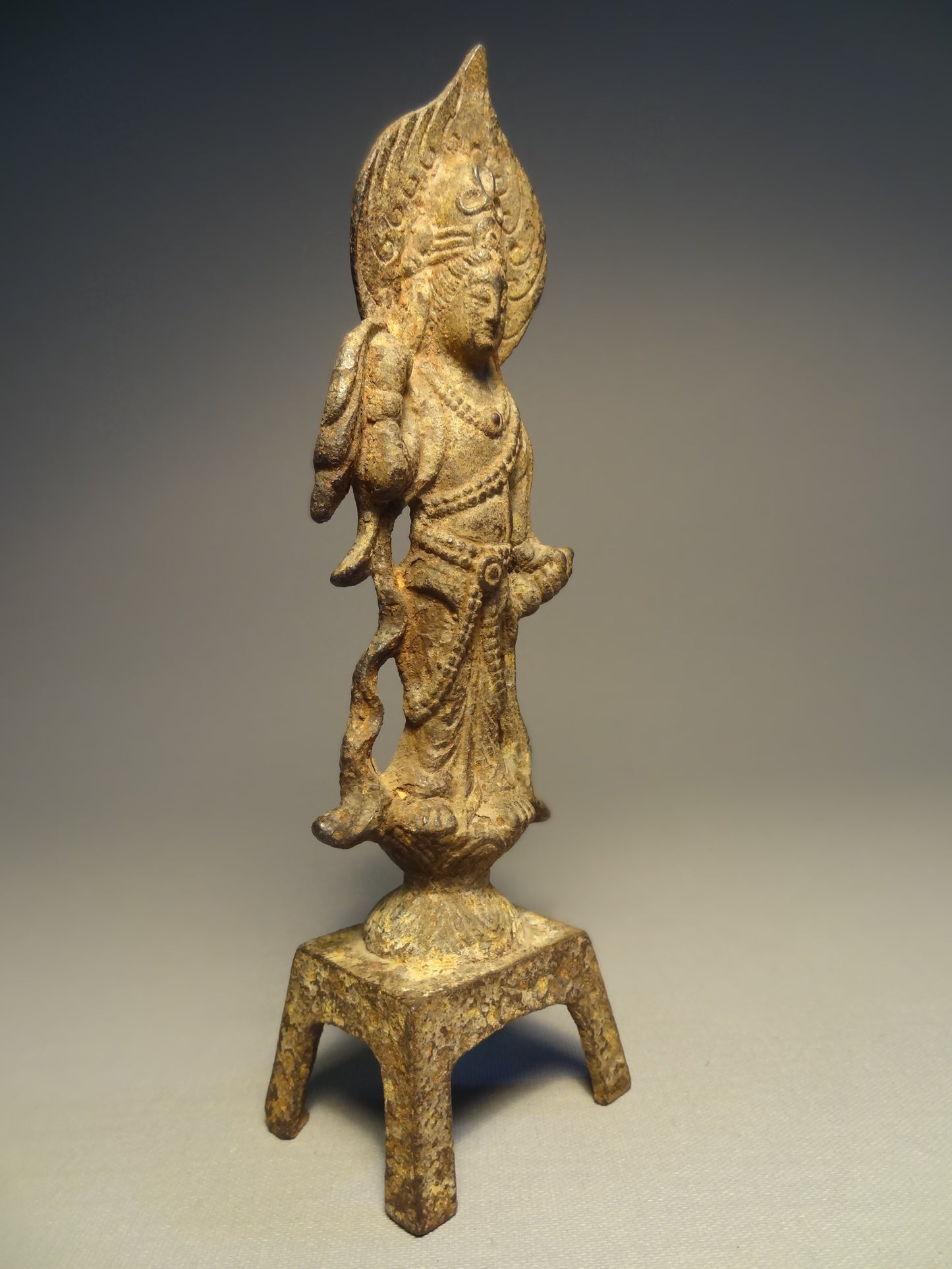 Iron Figure Of Bodhisattva Tang Dynasty circa: 618-907 A.D China