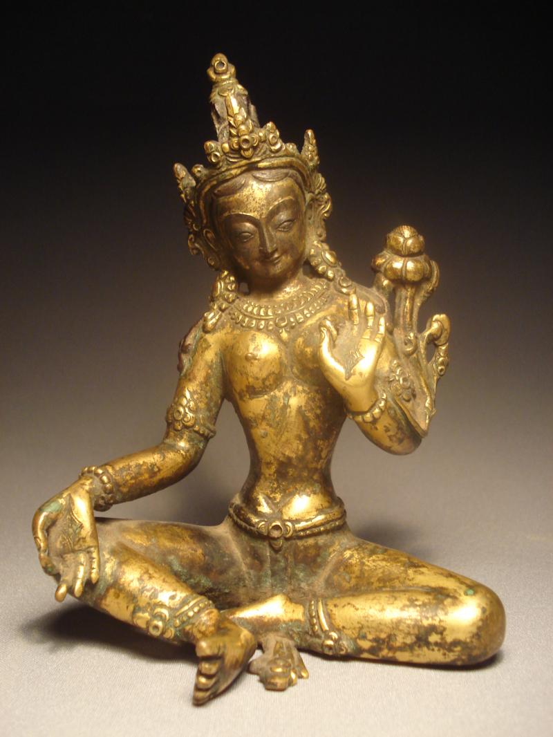 A Gilt bronze figure of Tara 17th century A.D Nepal - AIE 013