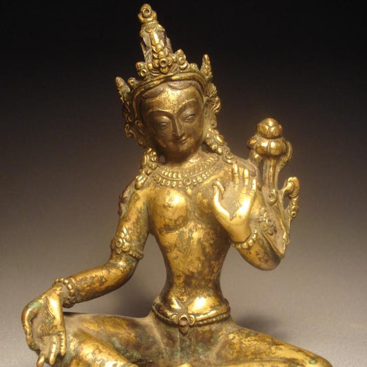 A Gilt bronze figure of Tara 17th century A.D Nepal - AIE 013