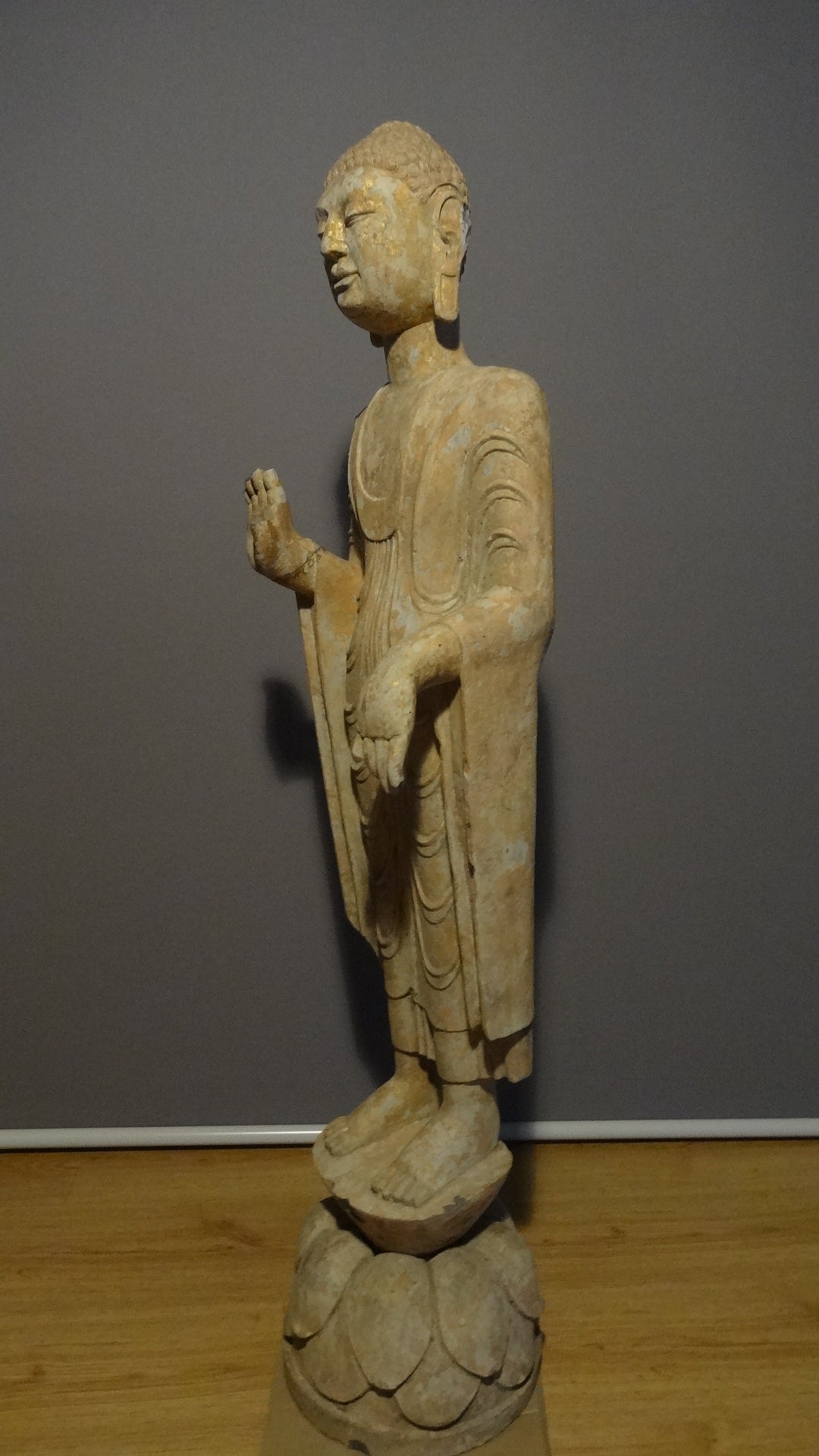 A Large Chinese Limestone Fig of Buddha 18th-19th c China