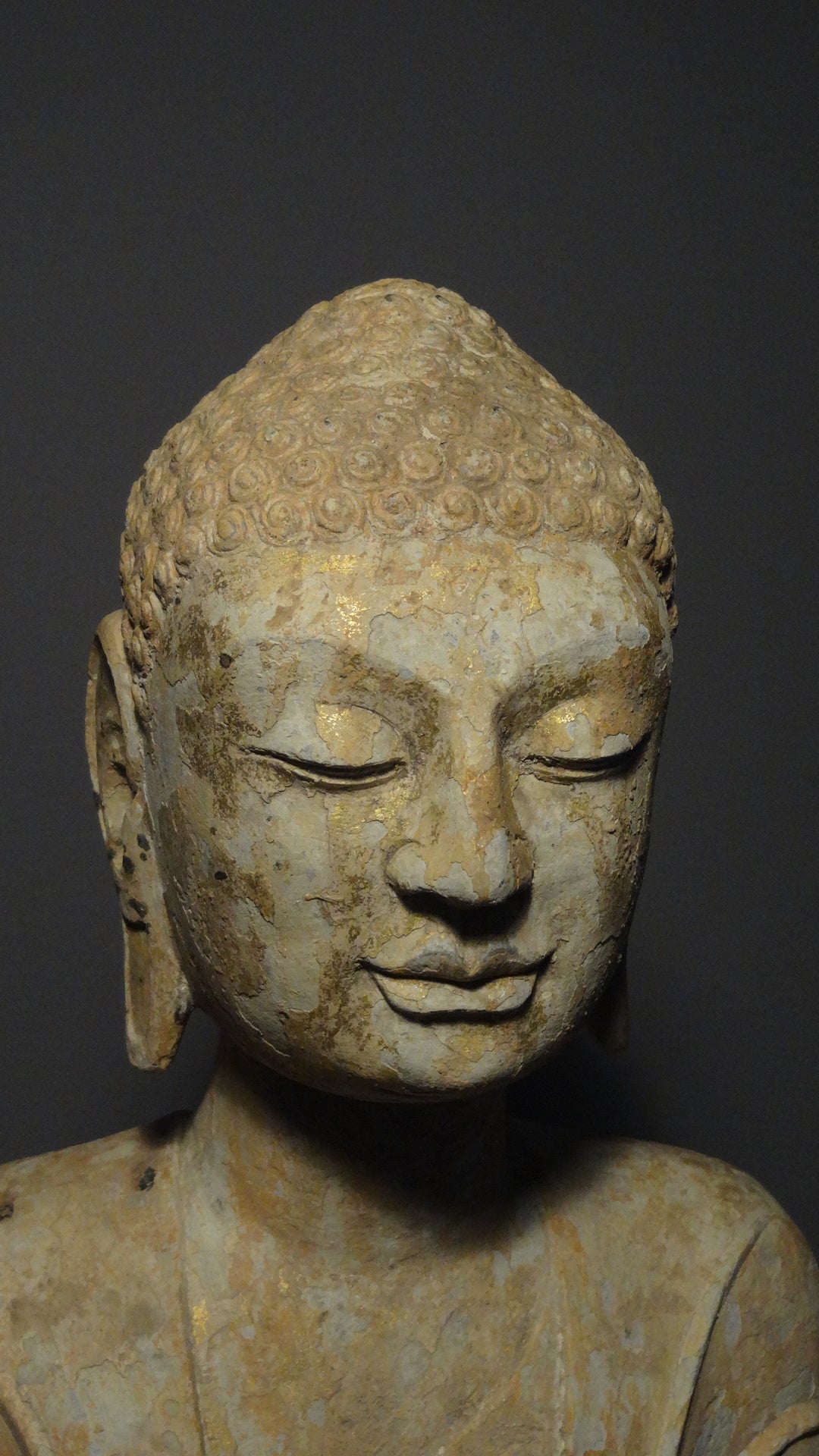 A Large Chinese Limestone Fig of Buddha 18th-19th c China