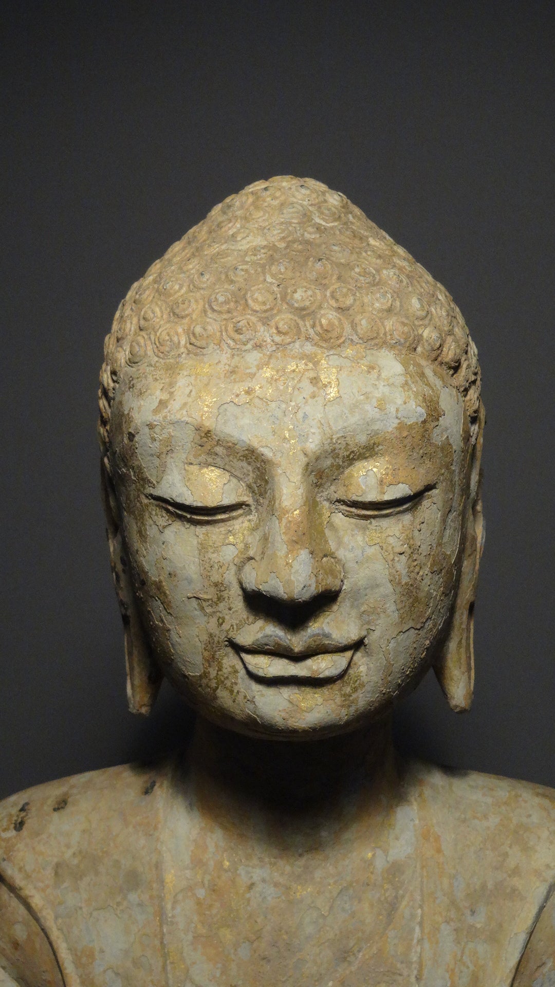 A Large Chinese Limestone Fig of Buddha 18th-19th c China