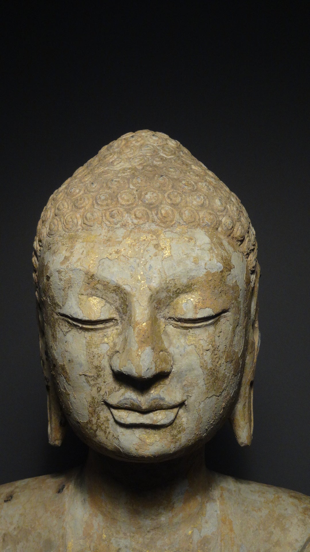 A Large Chinese Limestone Fig of Buddha 18th-19th c China