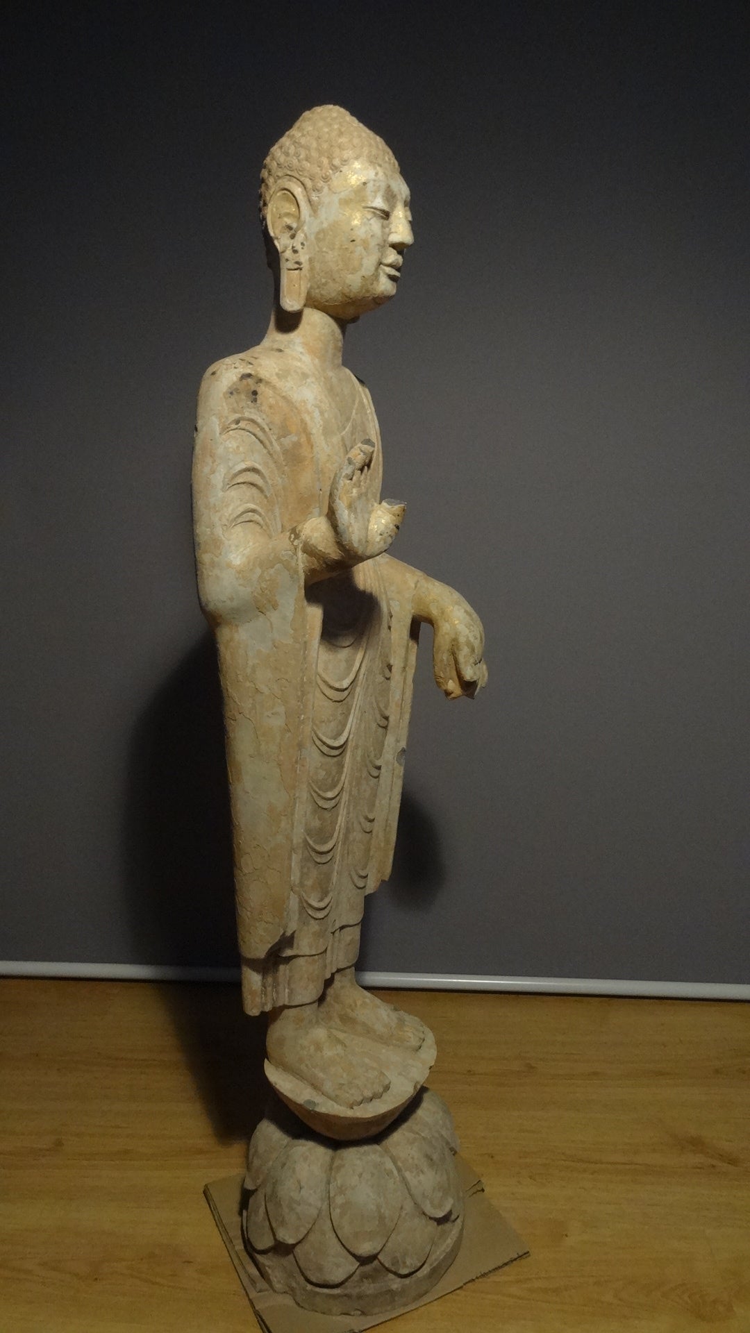 A Large Chinese Limestone Fig of Buddha 18th-19th c China