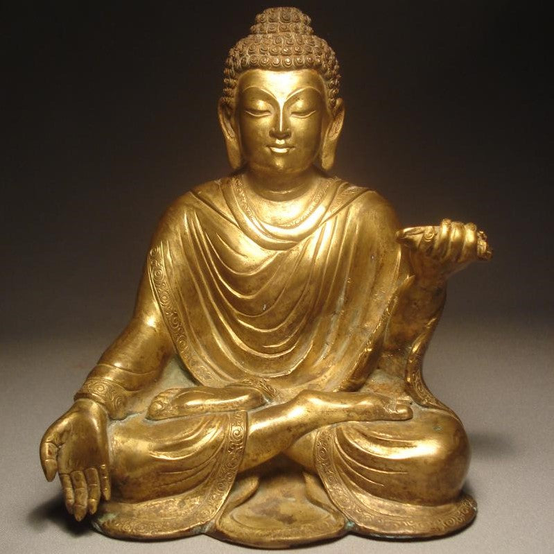 chinese gilt bronze buddha